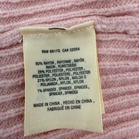 NWT Moth by Anthropologie Light Pink Off-the-Shoulder Knit Sweater Women’s M - Picture 10 of 10